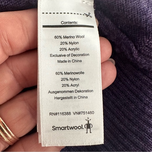 Smartwool Merino Wool Blend Purple Multicolor Knit Sweater - Picture 7 of 9